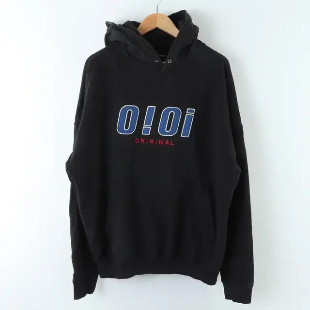 (L-XL) 오아이오아이 후드티셔츠 빅로고 올드스쿨 블랙 EO빈티지