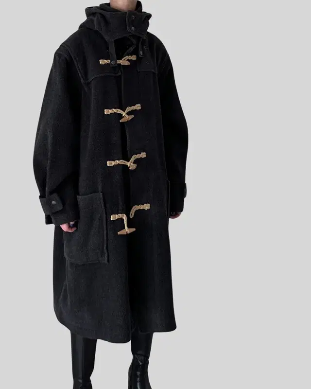 (PAUL SMITH)gray wool duffel coat