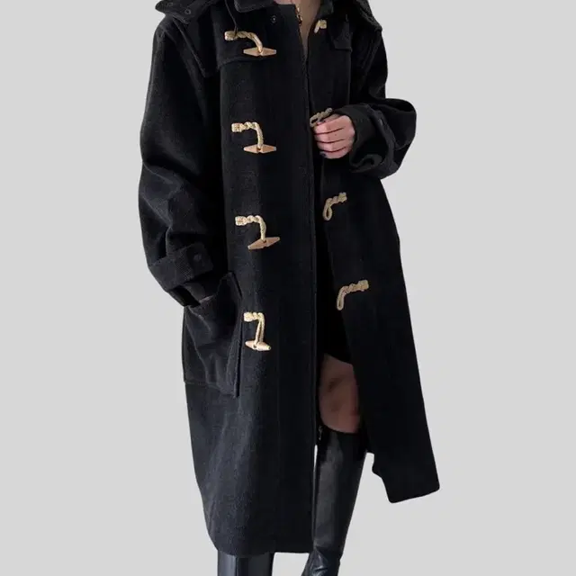 (PAUL SMITH)gray wool duffel coat