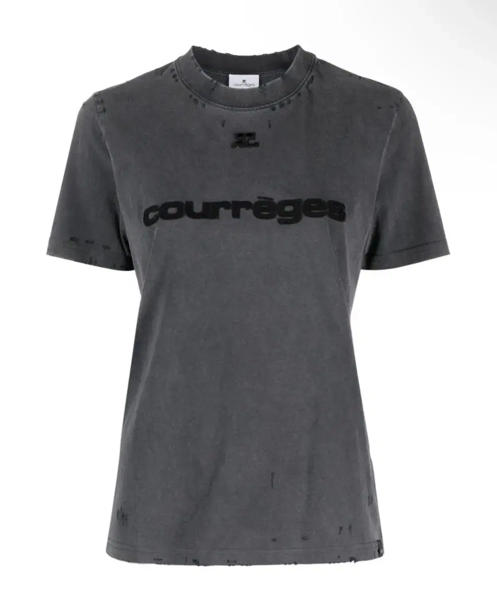 Couture Destroyed Logo Patch T-Shirt XS