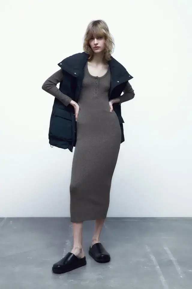 zara 자라 버튼 리브드 원피스 59900-29900 택있는 새상품