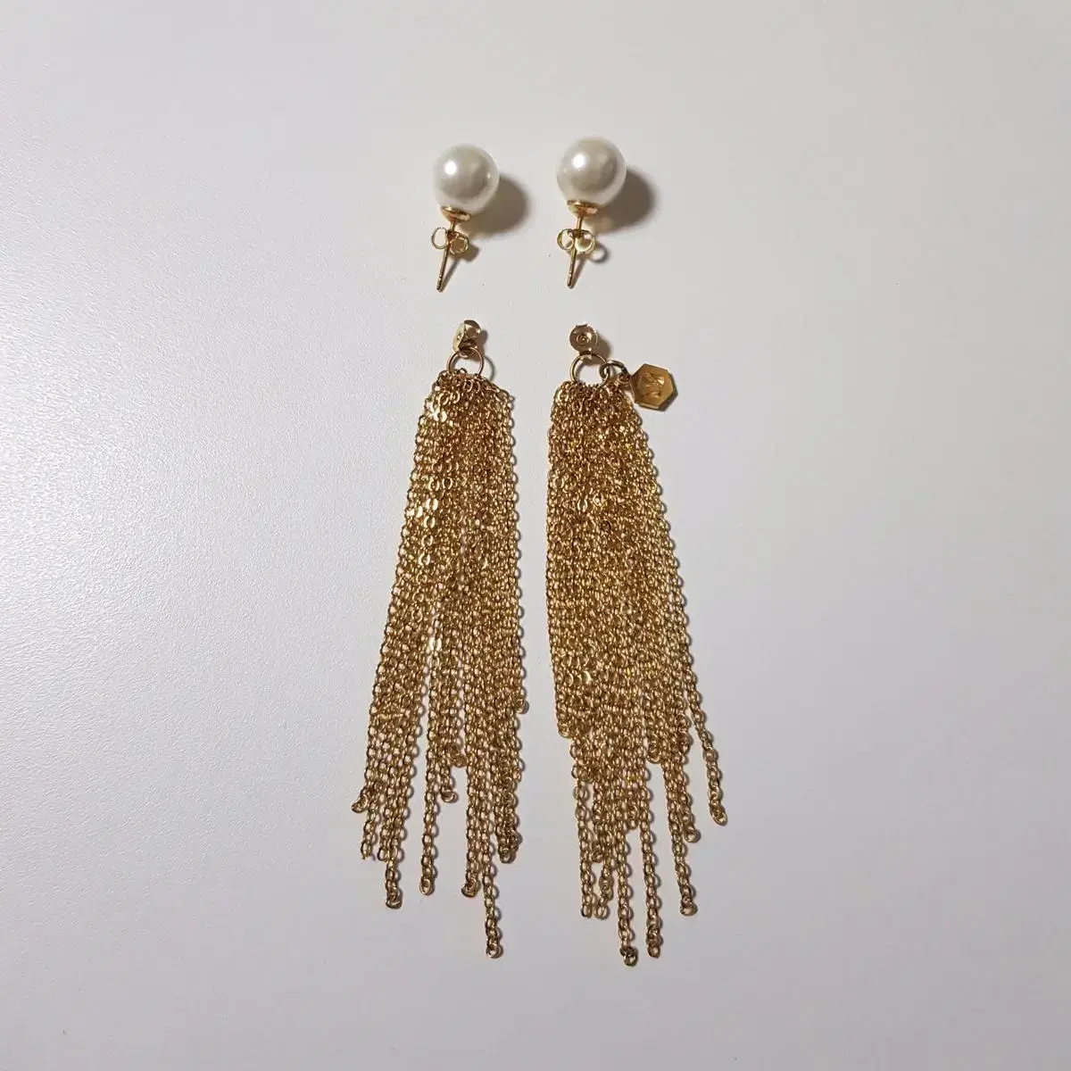 MZUU Pearl Chain Earring 진주 체인 귀걸이