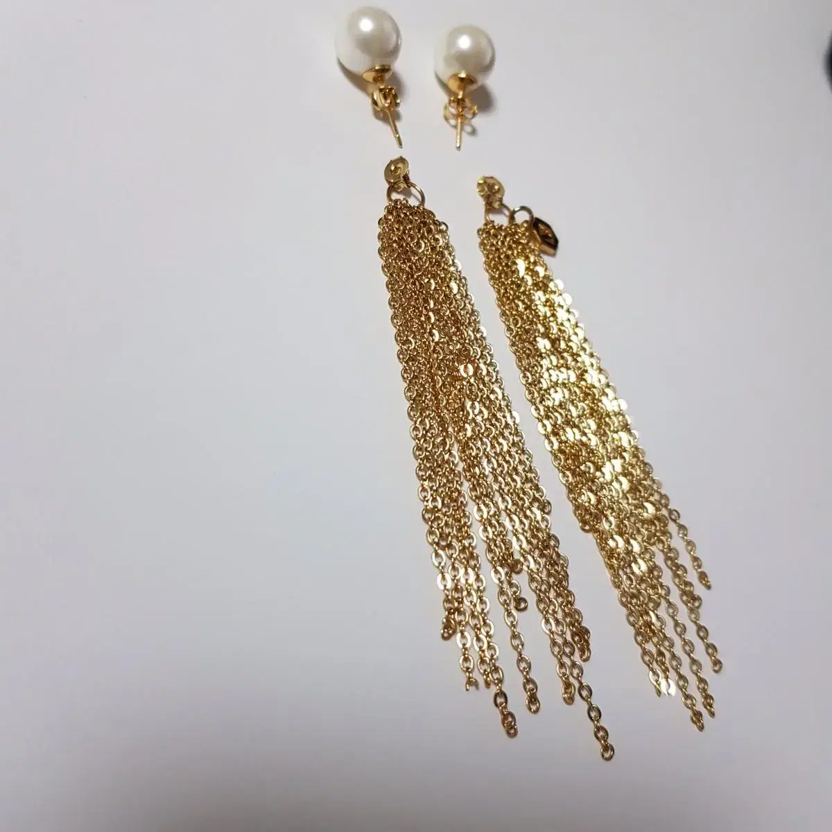 MZUU Pearl Chain Earring 진주 체인 귀걸이