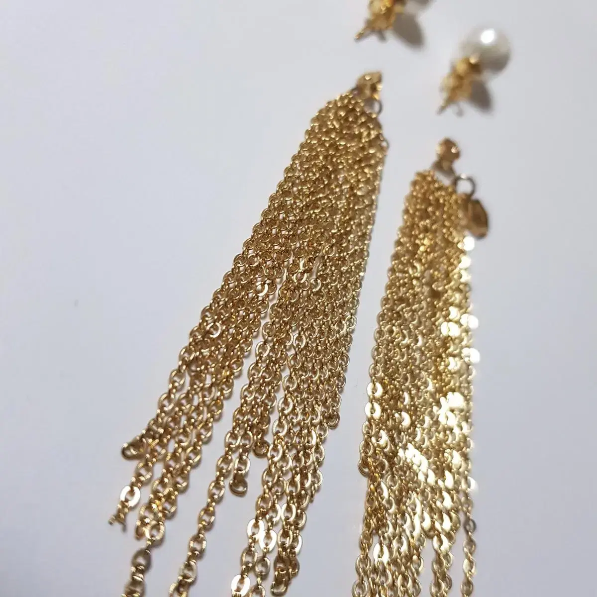 MZUU Pearl Chain Earring 진주 체인 귀걸이