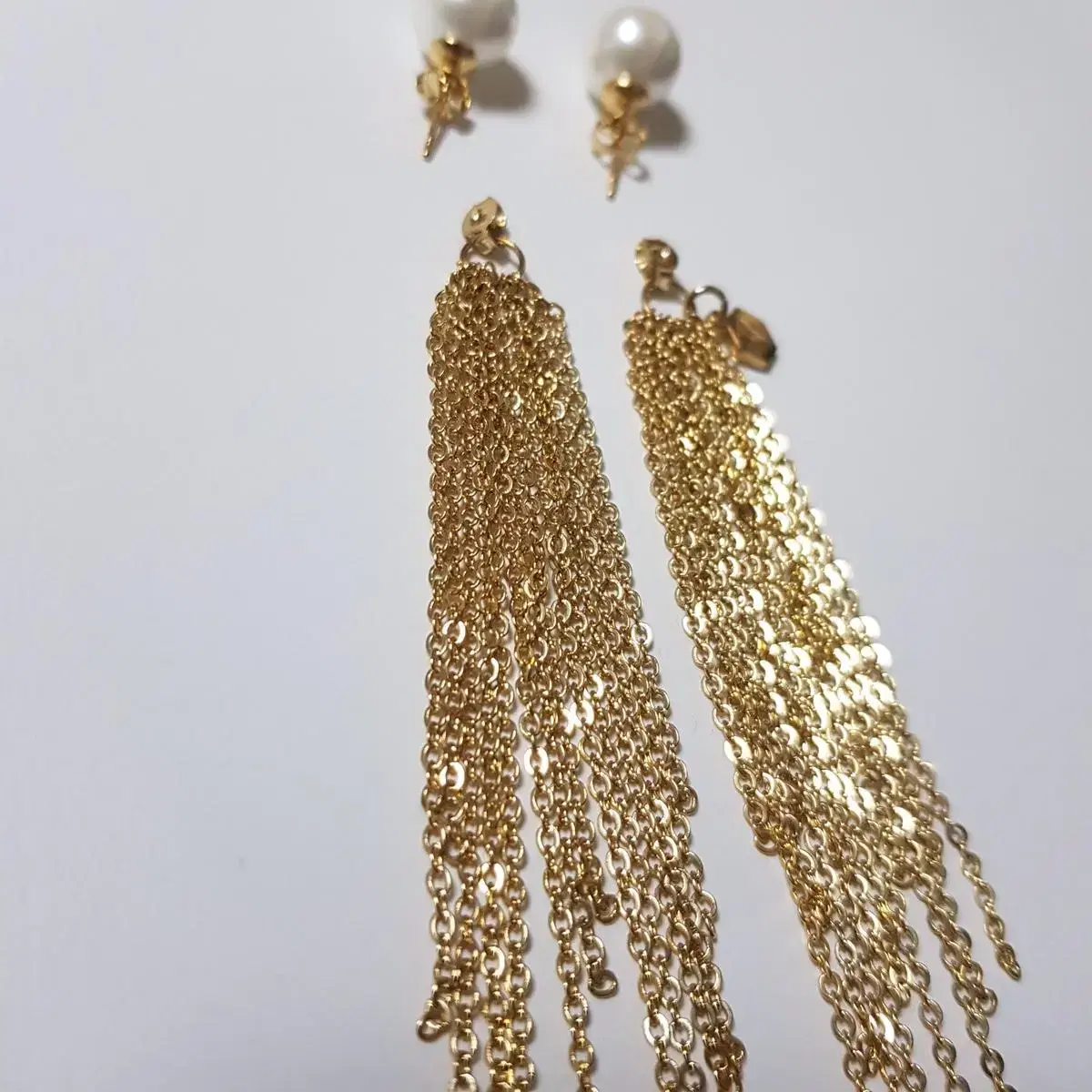 MZUU Pearl Chain Earring 진주 체인 귀걸이