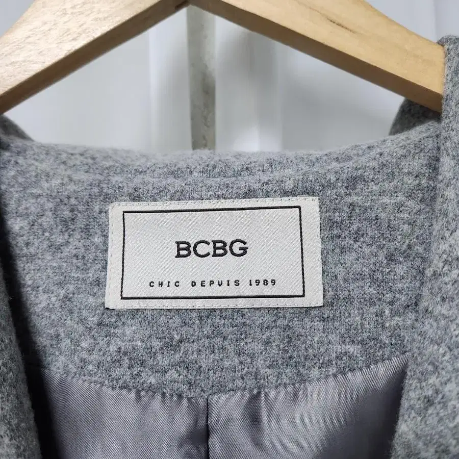 66 비씨비지 BCBG  숄카라 후드 울코트