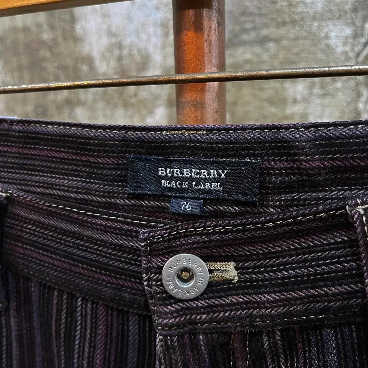 빈티지 버버리 블랙라벨 스트라이프 팬츠  burberry