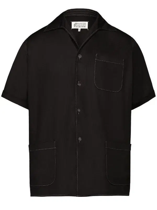 margiela rayon twill shirt  Black 50