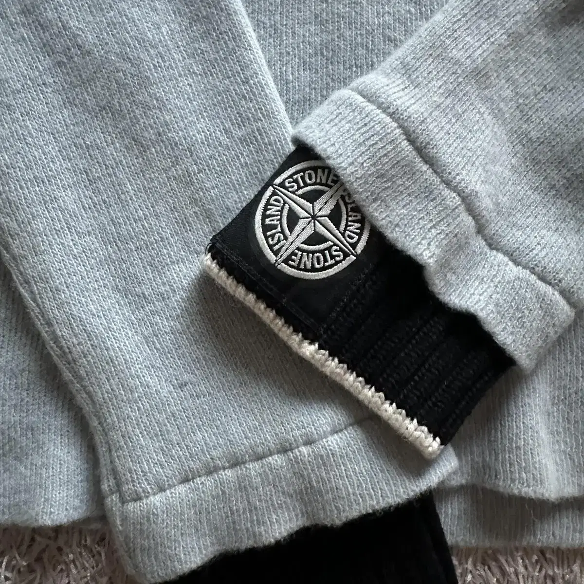 [XL] 스톤아일랜드 STONE ISLAND 로고 패치 울 터틀 니트