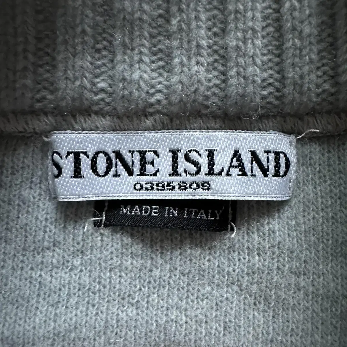 [XL] 스톤아일랜드 STONE ISLAND 로고 패치 울 터틀 니트