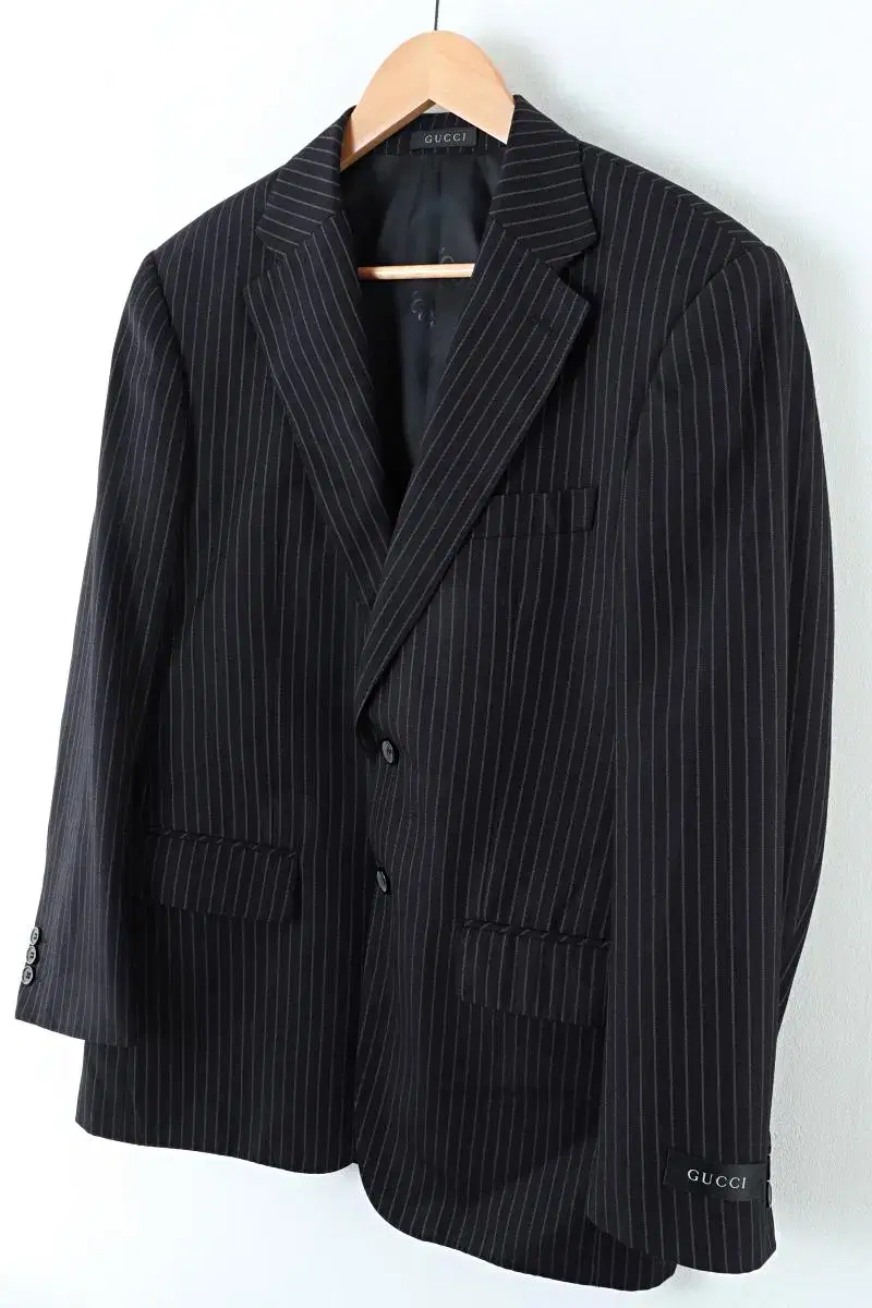 (L) Gucci Suit jacket blazer striped black