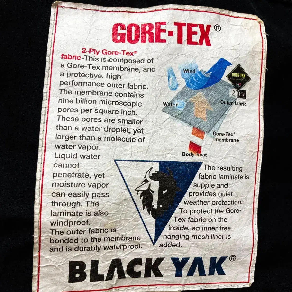 Black Yak y2k 블랙야크 Meogs 시리즈 Gore tex 자켓