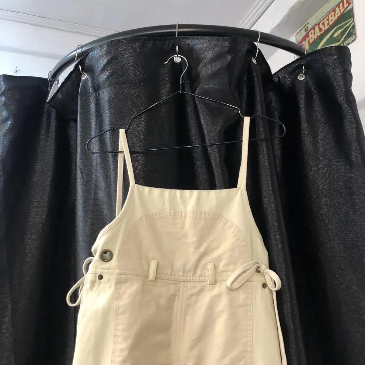 Vintage white pepper ivory overalls