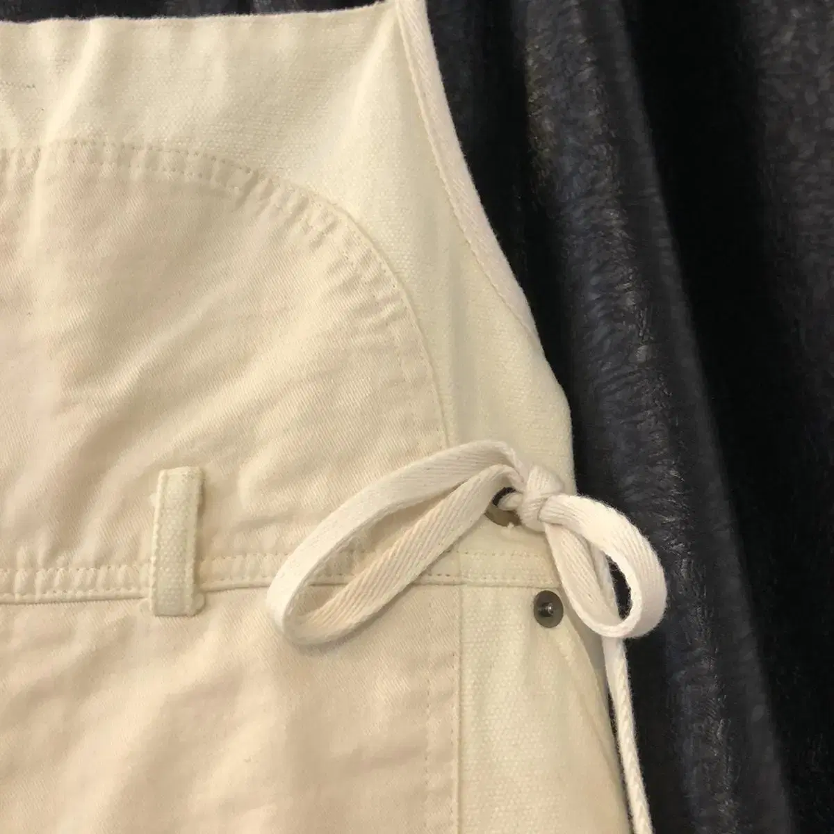 Vintage white pepper ivory overalls