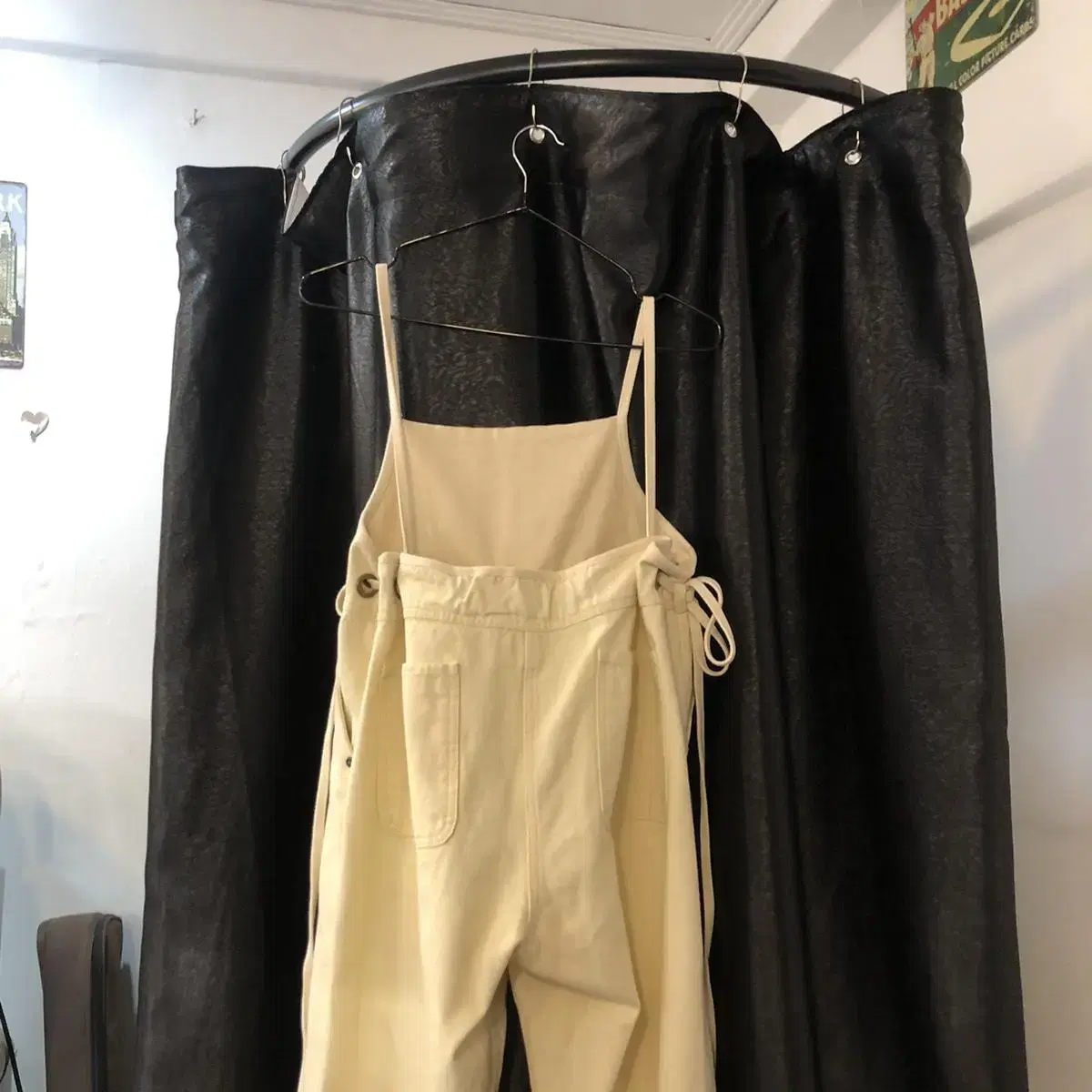 Vintage white pepper ivory overalls