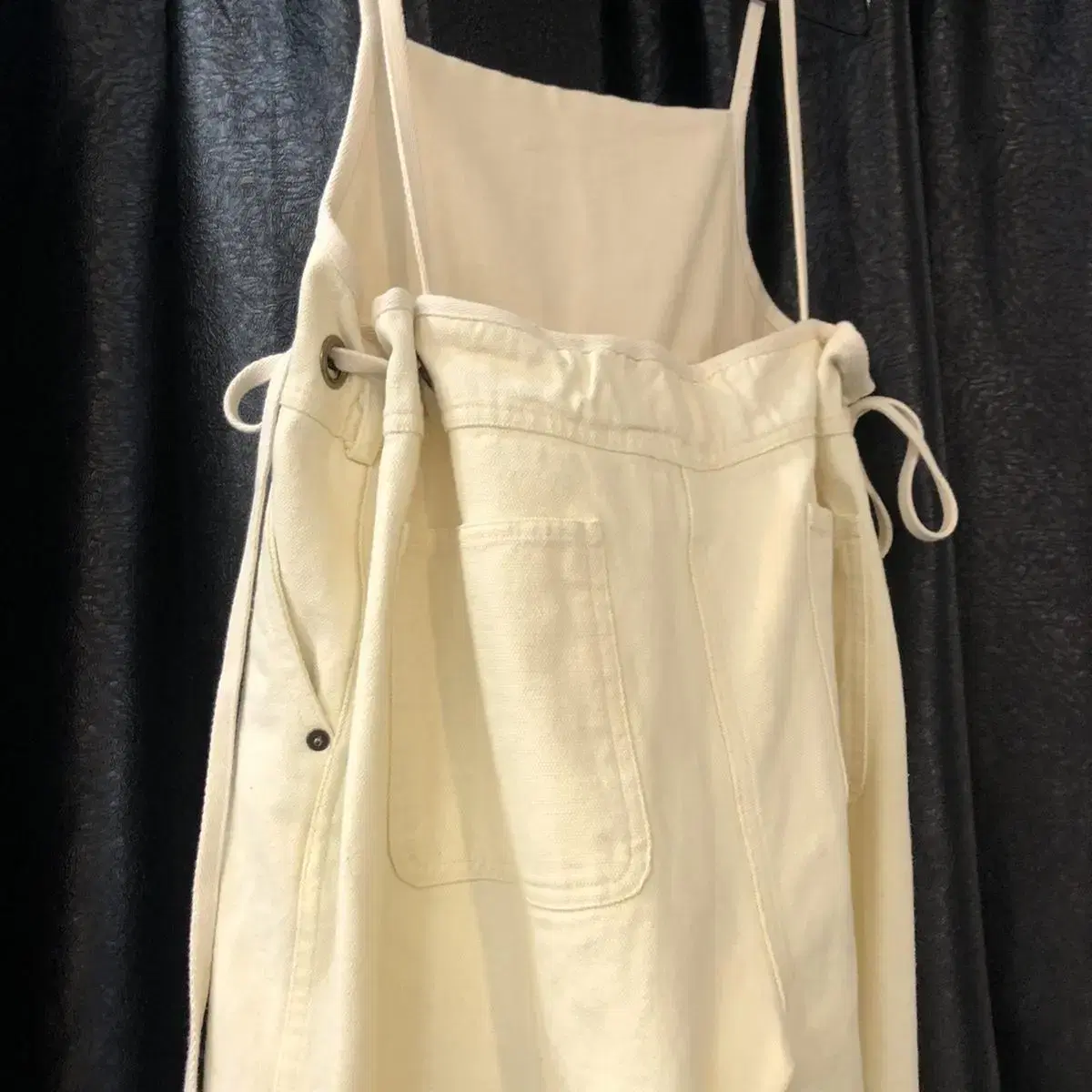 Vintage white pepper ivory overalls