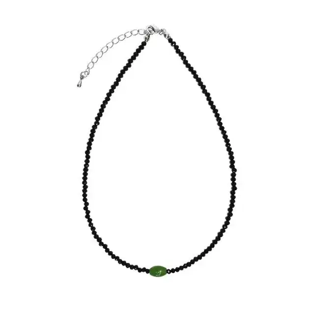 green stone choker