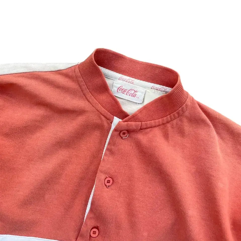 vintage coca cola henley neck tee