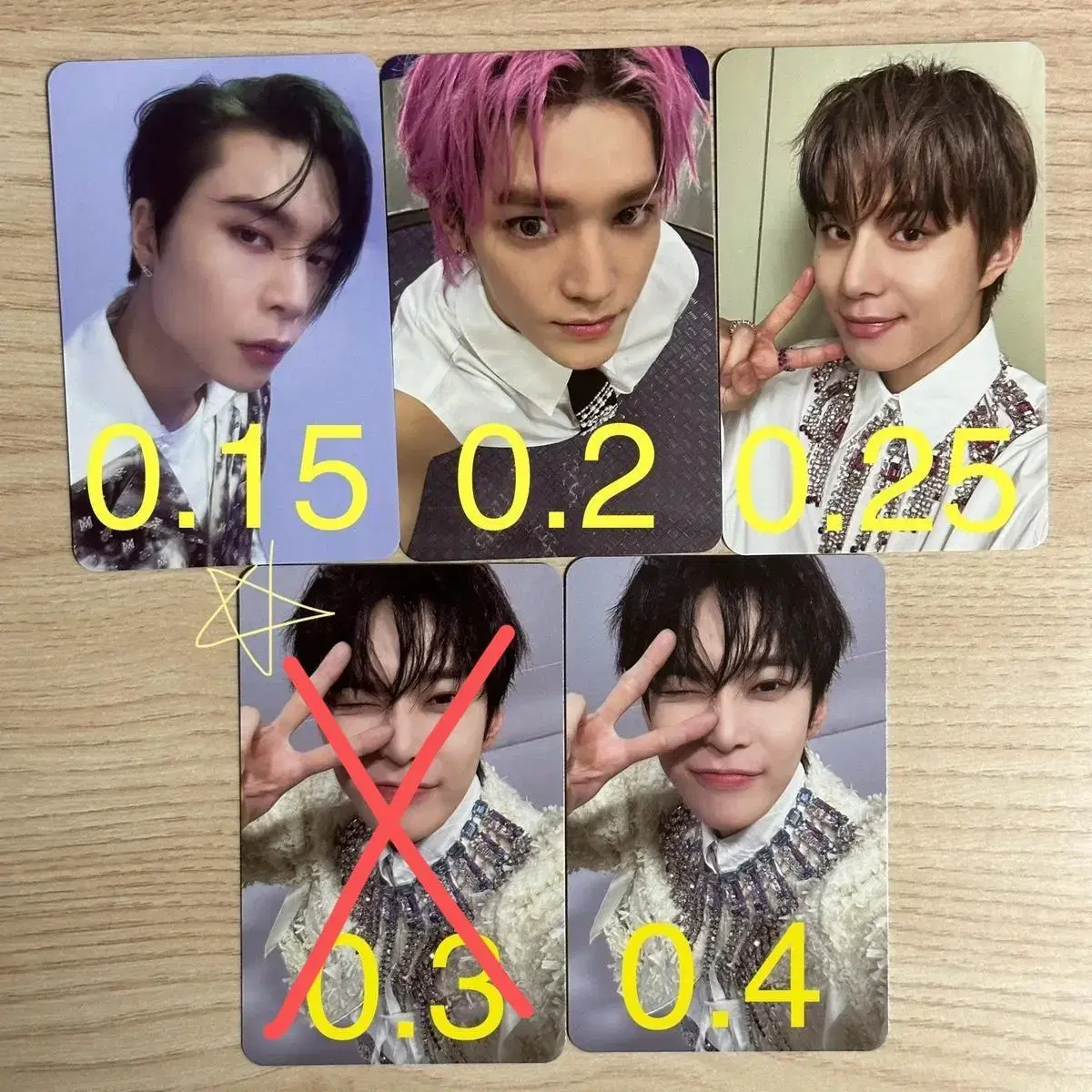 Factcheck Chandelier doyoung jungwoo taeyong johnny photocard WTS