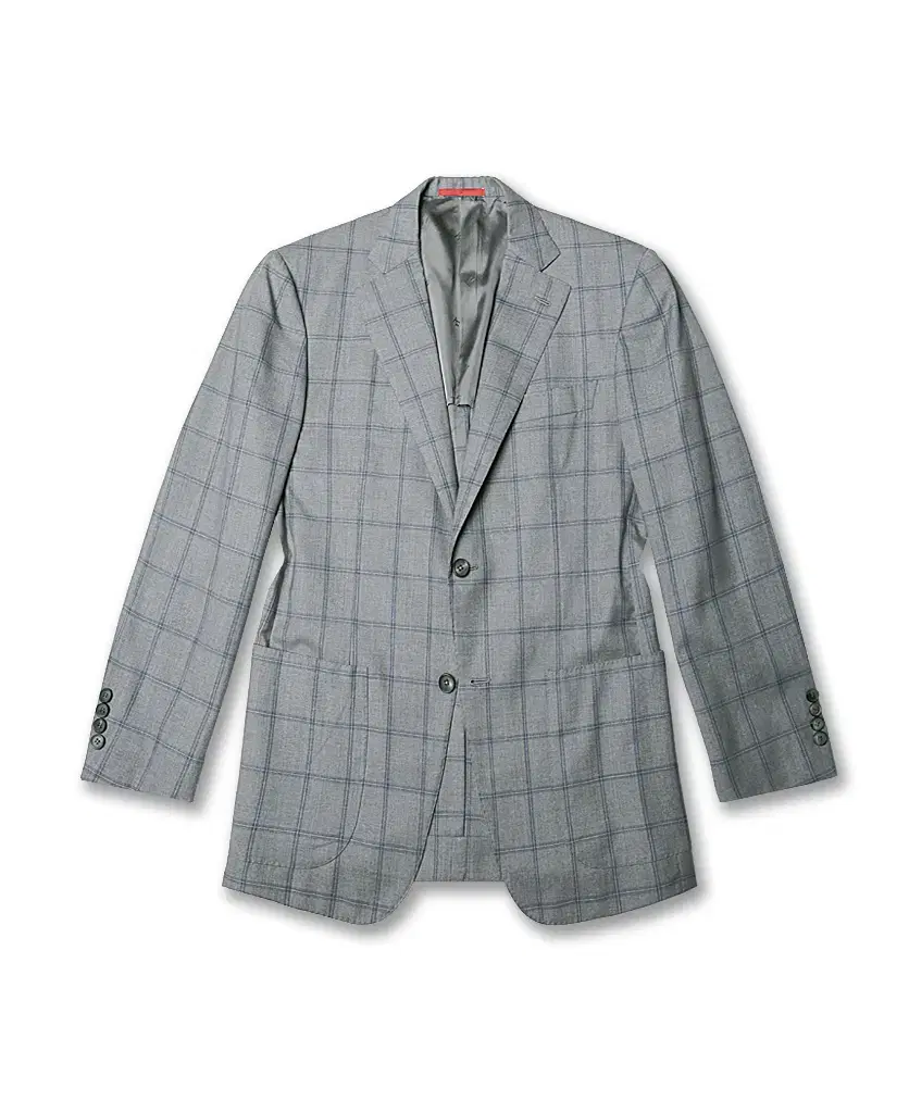 Isaia Wool Check High-Class Neapolitan Jacket