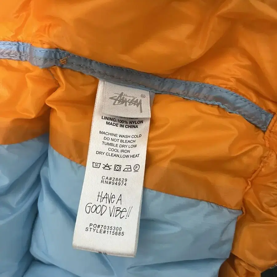 Stussy Micro Ripstop Down Parka Orange