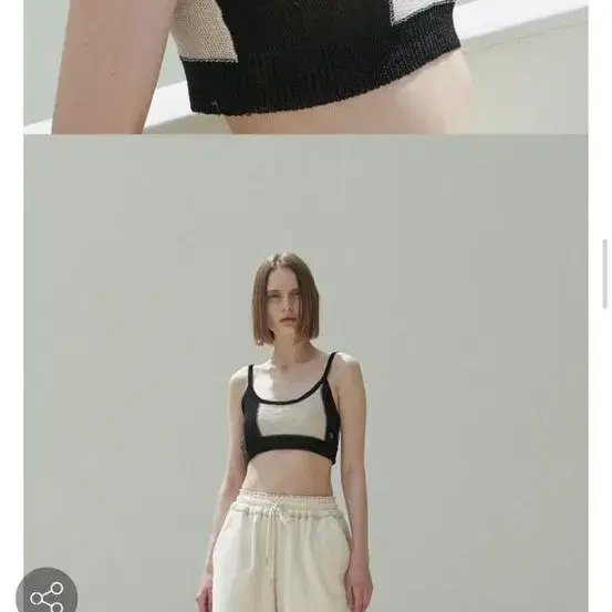 다이애그널 COLOR BLOCK TUBE TOP