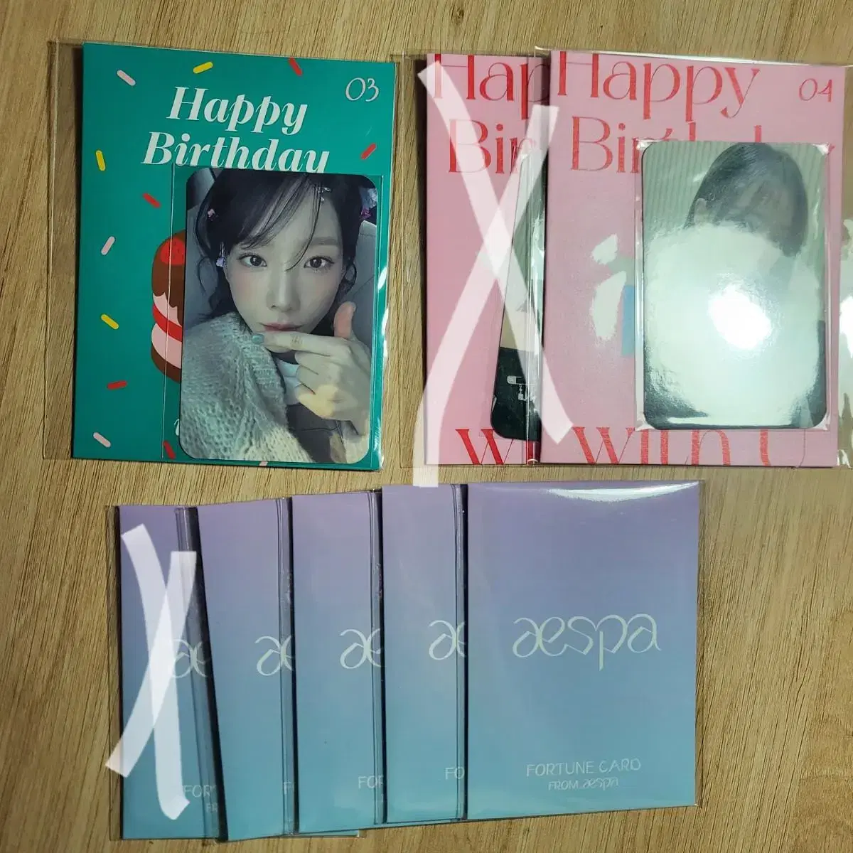 taeyeon karina birthday kard / aespa fortune sealed wts