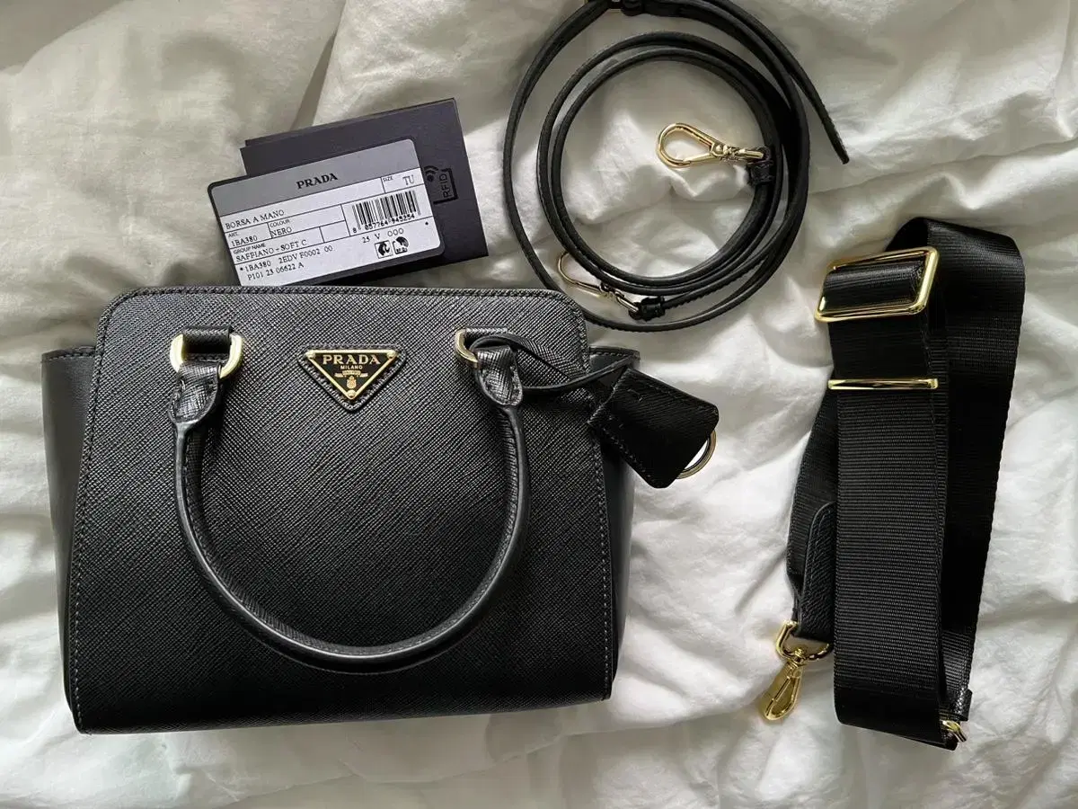 Prada Saffiano Mini Cross Tote Bag