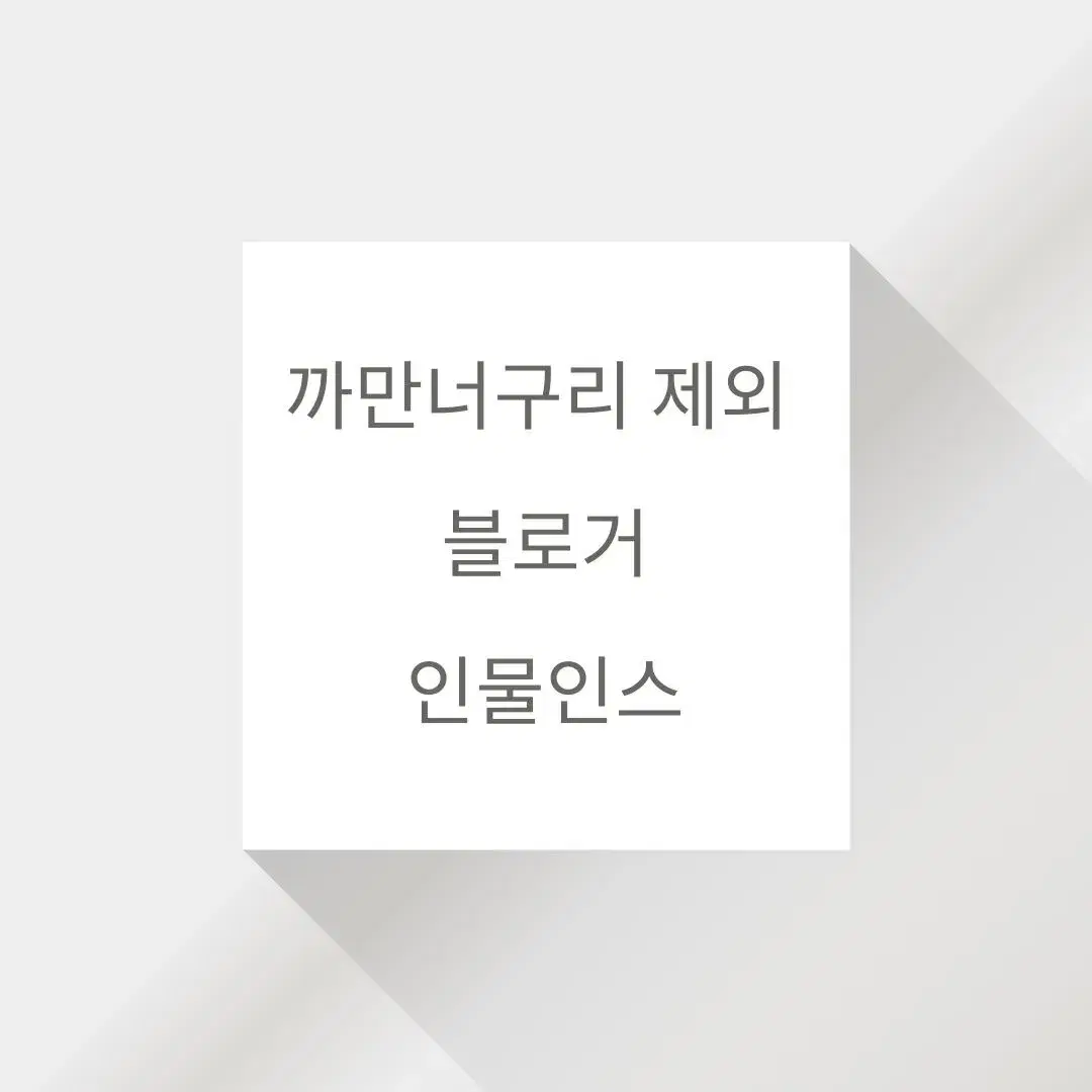 올블로거 인물집 인물인스 인믹 50장 처분 까만너구리 제외