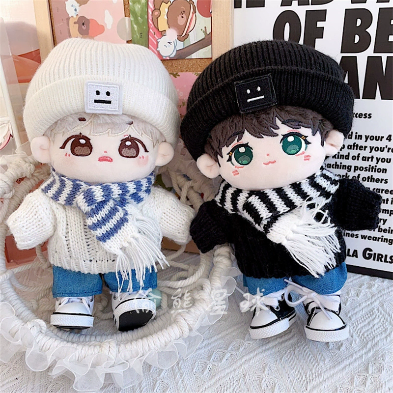 (in-kind) 20 cm doll clothes black and white sweater set