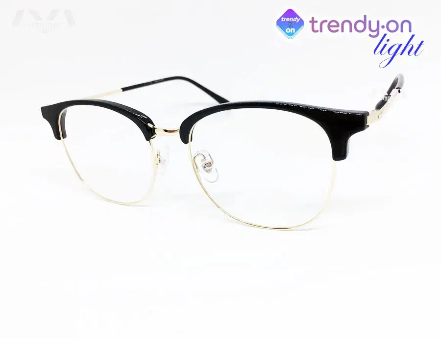 Optometrist Hagemeister Black Gold R8OIO New, Trendyon Light