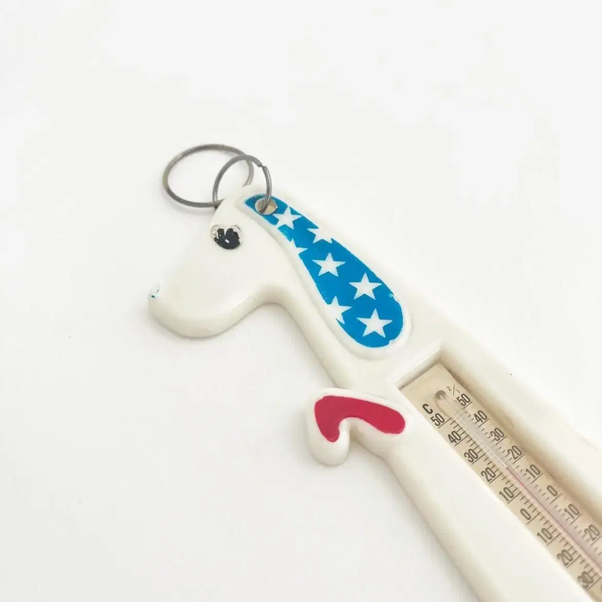 80s American Flag dog thermometer