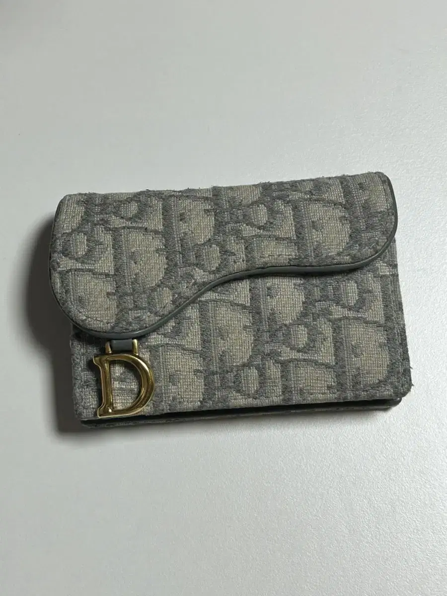 Dior Oblique Saddle kard kard wallet gray (GenuineO.NewX)