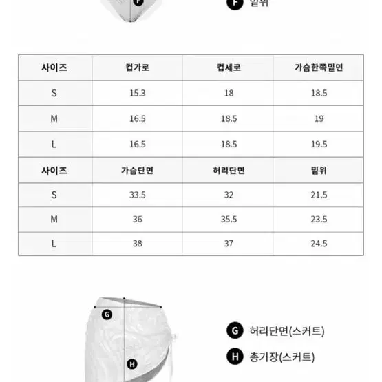 마블 비키니 스커트 세트