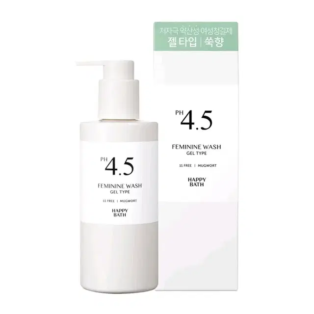 [무료배송] 해피바스 PH4.5 약산성 쑥 젤타입 여성청결제 250g