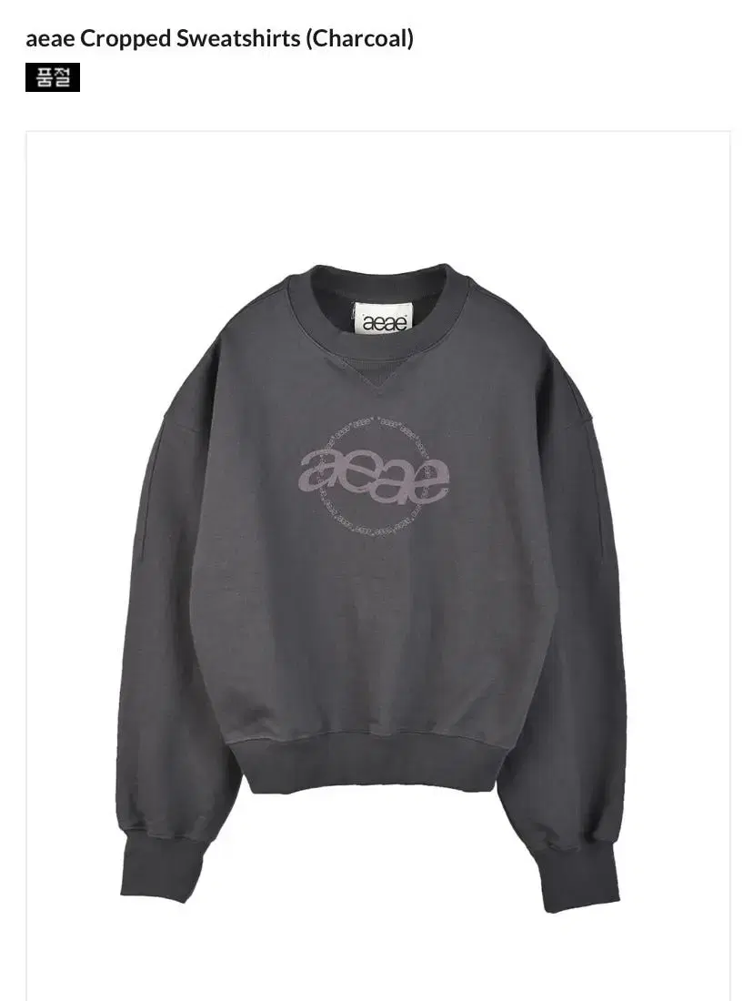 aeae cropped sweatshirts 차콜