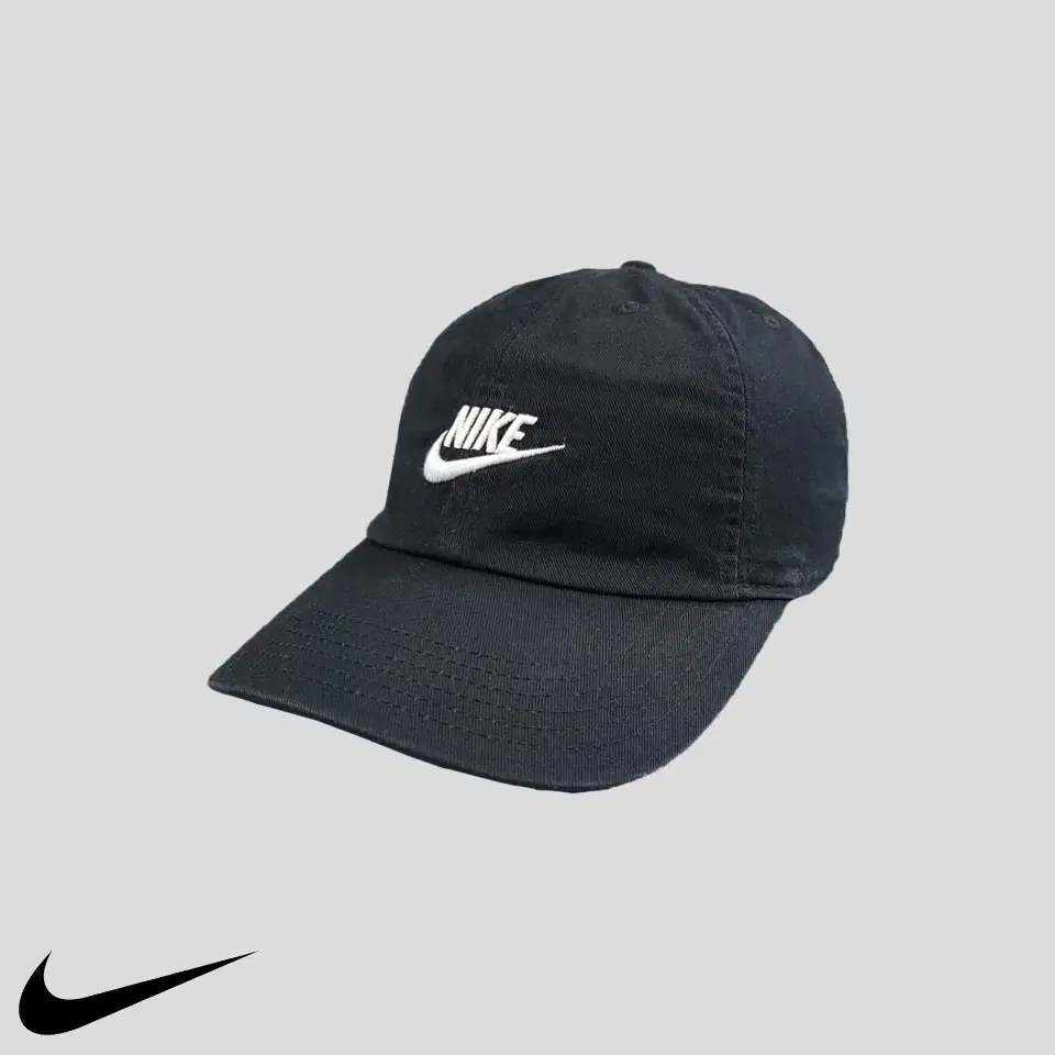 Nike Black Fuchsia Logo Embroidered Heritage86 Cotton100 Baseball Cap Ballcap 55