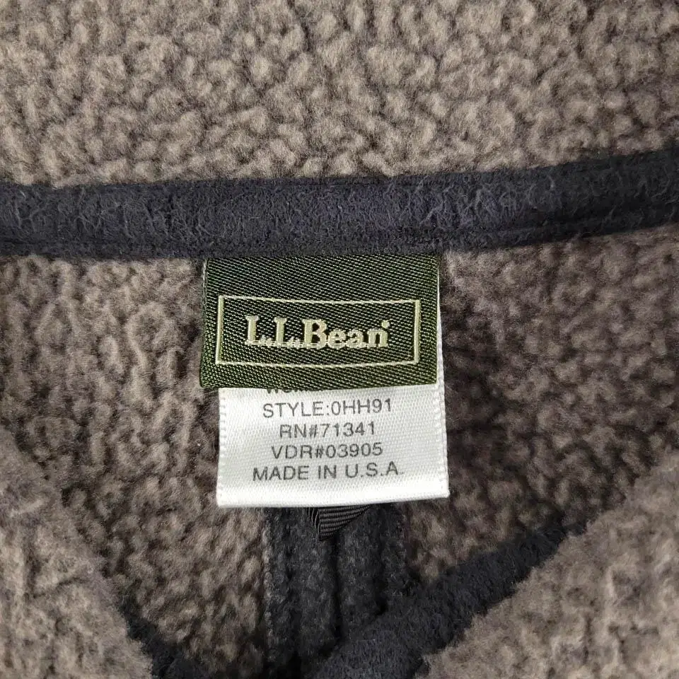 L.L.BEAN 엘엘빈 그레이 보아 플리스 후리스 아메카지 카라넥 버튼