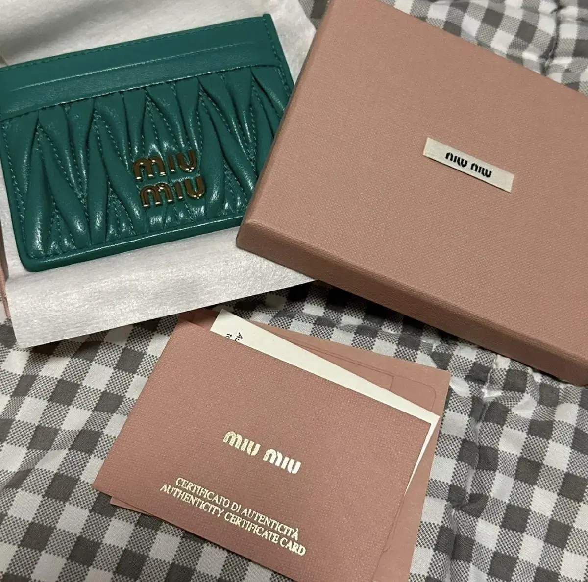 Miu Miu Materace Napa Kard Wallet