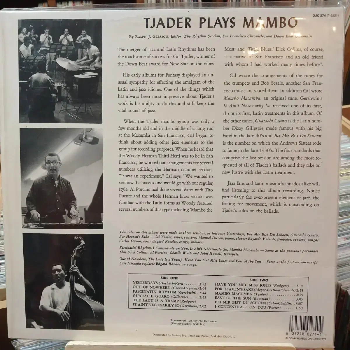 [JAZZ] TJADER PLAYS MAMBO LP 할인