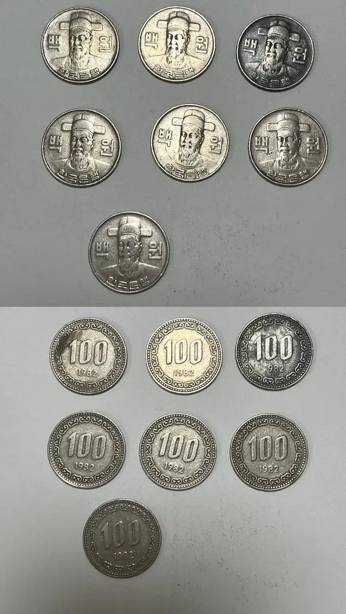 1982년 100원 사용제