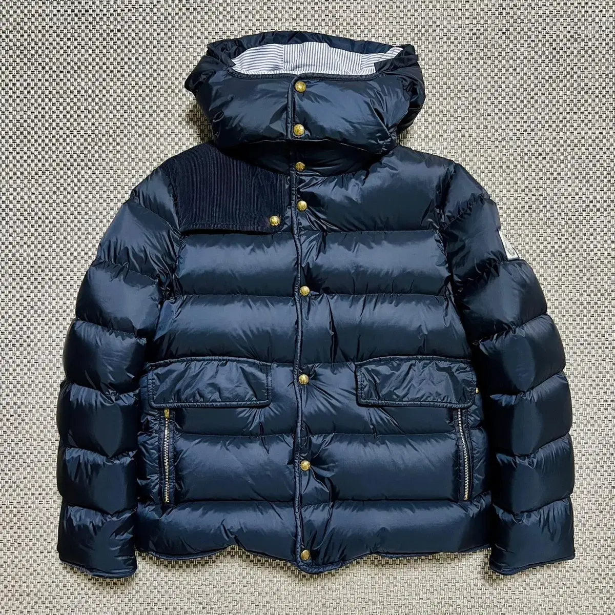 2 / Moncler Gamma Blue Hooded Short Puffer with Keum (Limited Edition)