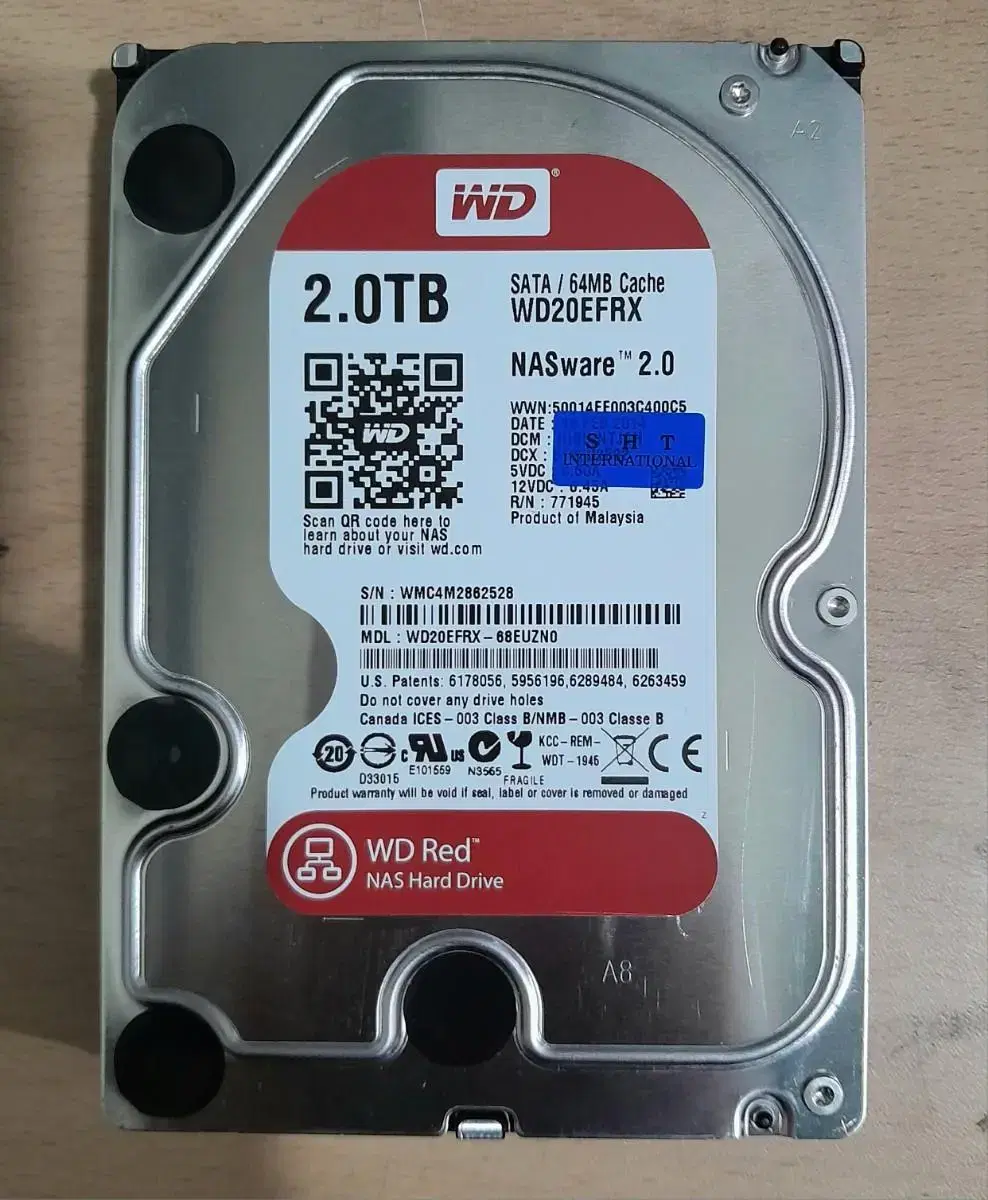 SATA HDD 2TB 3.5인치 NAS서버로 최적 WD 레드