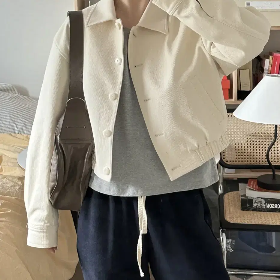 노멜렛 Magnolia cropped jacket - cream