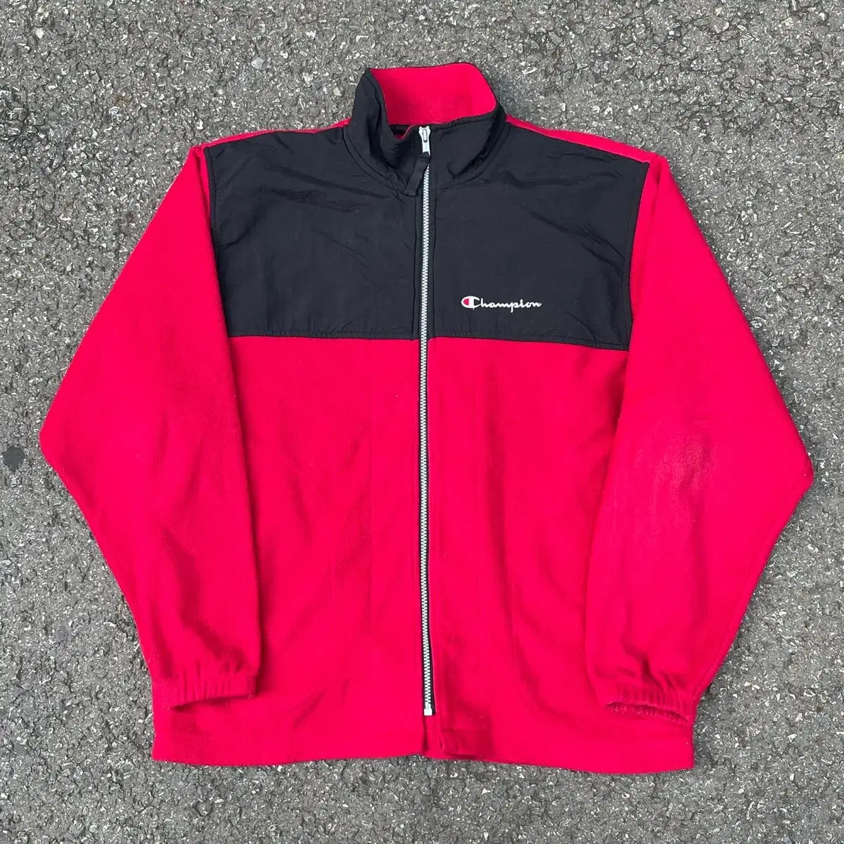 [M]90's Champion Block Fleece Zip Up