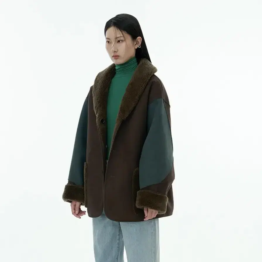 아모멘토 리버시블 무스탕 코트 reversible mouton coat