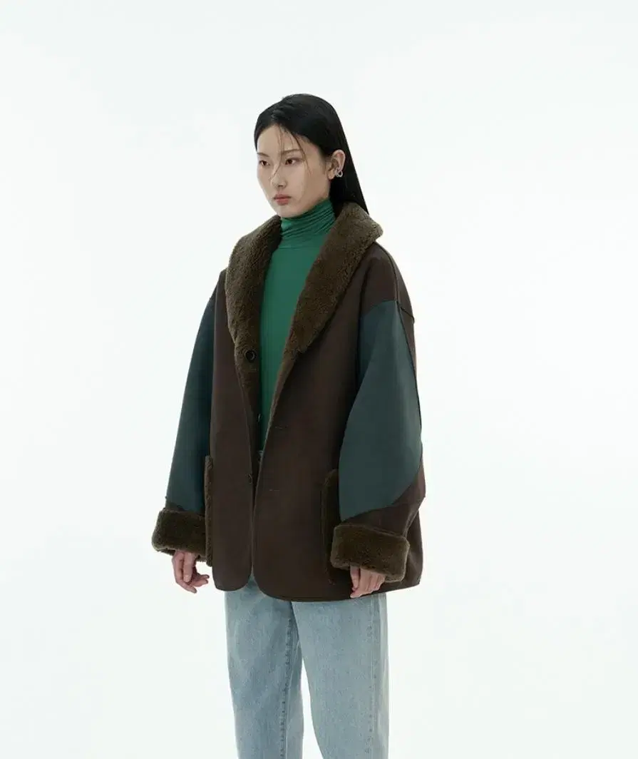 아모멘토 리버시블 무스탕 코트 reversible mouton coat