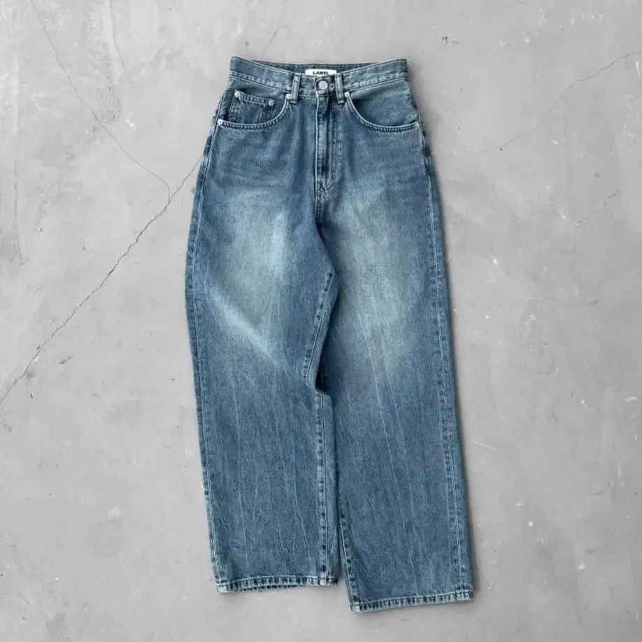 라벨 아카이브 new baggy jeans mid blue wash