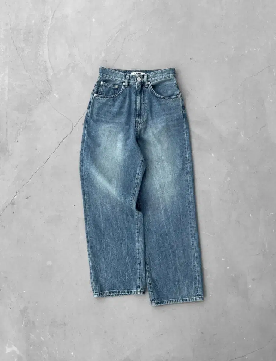 라벨 아카이브 new baggy jeans mid blue wash