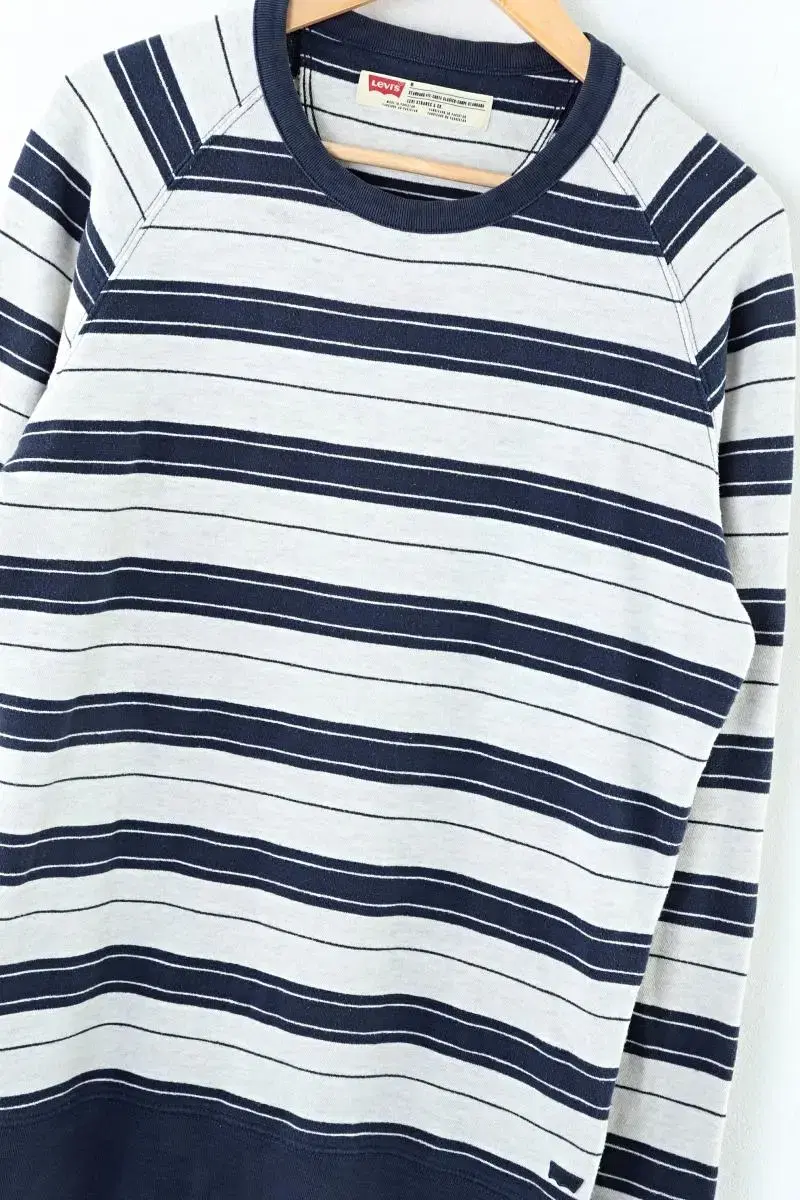 (M) Levi's Man to Man T-Shirt Cotton Stripe Iovintage